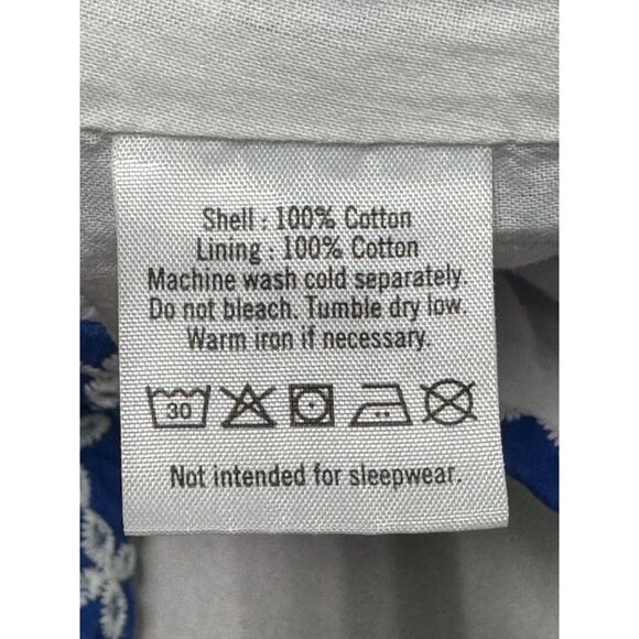 JANIE and JACK Navy/White Embroidered Button Back Jumper, Sz 2T - Picture 6 of 6